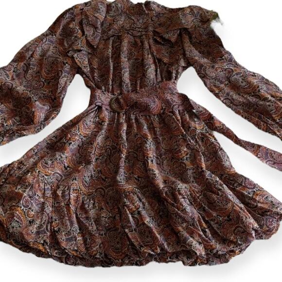 Ulla Johnson Whimsical Silk Reema Dress Goldenrod Paisley | Size 4 - Picture 10 of 16